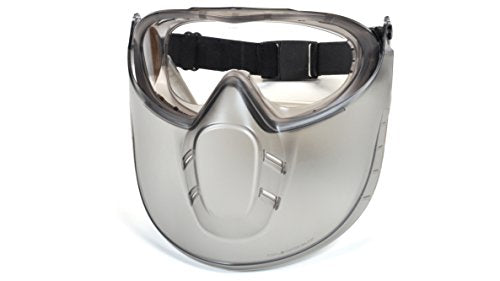 PYRAMEX Safety Products Direct/Indirect-Gray Frame/Clear Anti-Fog Lens with faceshield attachment - New England Safety Supply