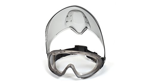PYRAMEX Safety Products Direct/Indirect-Gray Frame/Clear Anti-Fog Lens with faceshield attachment - New England Safety Supply