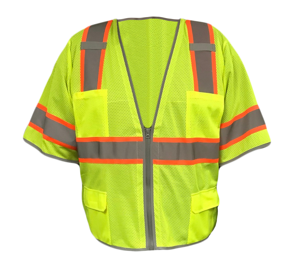 CLASS 3 LIME SAFETY VEST ANSI 107-2015 COMPLIANT - New England Safety Supply