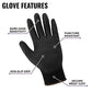 Global Glove PUG-17 Lightweight Polyurethane Dipped Work Gloves, Anti-Static/Electrostatic Compliant with Secure Grip, Bare Hand Sensitivity, Black, 12 Pairs, Medium