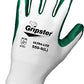 Global Glove 550 Gripster Ultralite Nitrile Glove with Knit Wrist Liner, Work, Large, Dark Green/White (Case of 72)