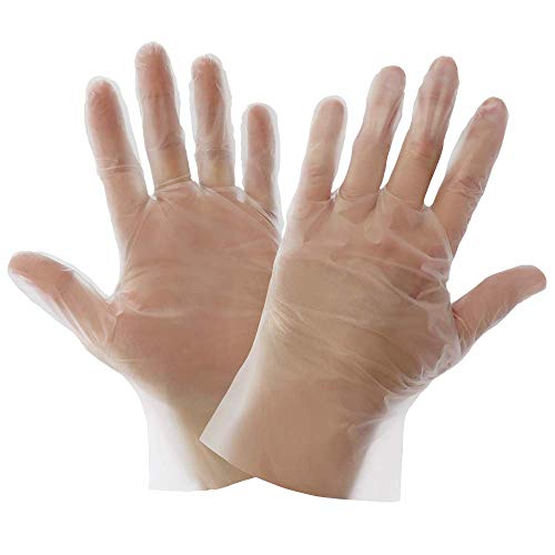 Global Glove 8600PF Thermoplastic Elastomer (TPE) Powder-Free, Clear, 2 Mil, Smooth Finish, 10-Inch Disposable Gloves (Large) - Box of 200