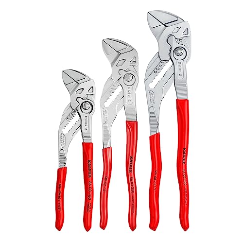 KNIPEX Tools 00 20 06 US2, Pliers Wrench 3-Piece Set