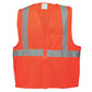Global Glove GLO-006 FrogWear Class 2 Polyester Mesh Safety Vest with 3M Reflective Fabric, Extra Large, Orange (Case of 50)