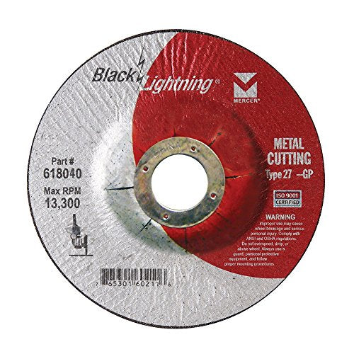 Mercer Industries 618040 Type 27 Depressed Center Double Reinforced Metal Cutting Cut-Off Wheel, 4-1/2" x 3/32" x 7/8", 25-Pack