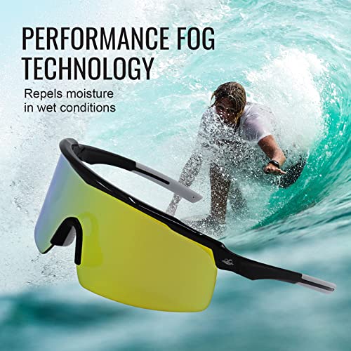 Global Glove Walleye Safety Glasses with Polarized Lens - Protective Eyewear with Performance Fog Technology for Enhanced Vision and Eye Safety