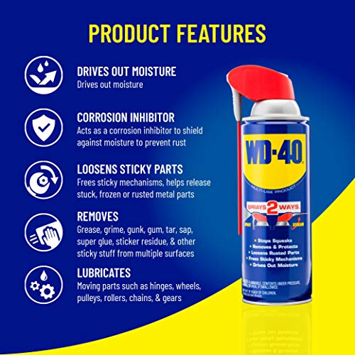 WD40 Multi-Use Lubricant Penetrant Smart Straw Spray - 12 oz. - New England Safety Supply