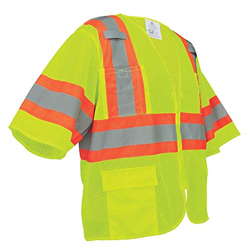 Global Glove GLO-0135 - FrogWear HV - High-Visibility Mesh Polyester Surveyors Safety Vest - 2X-Large