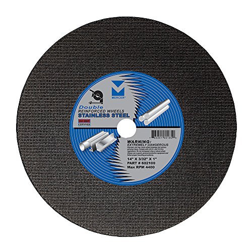 Mercer Industries 602100-14" x 3/32" x 1" Chop Saw Cut-Off Wheels for All Metals (10 pack)