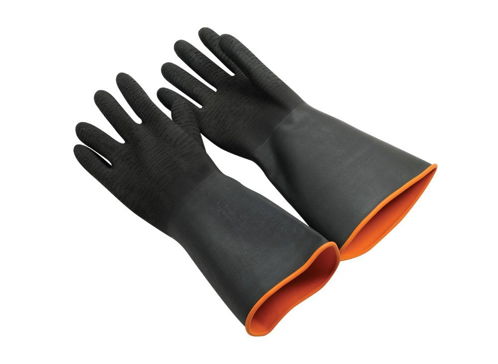 BLACK CRINKLE FINISH RUBBER GLOVE (CASE) - New England Safety Supply