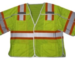 MESH LIME ANSI 107-2015 CLASS 3 COMPLIANT SAFETY VEST - New England Safety Supply