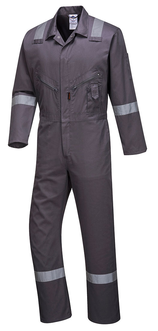 Portwest C814 Iona 100% Cotton Heavy Duty Work Overalls with Reflective Tape - New England Safety Supply