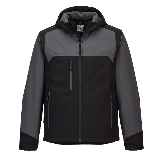 Hooded Softshell 3 Layer Jacket - New England Safety Supply