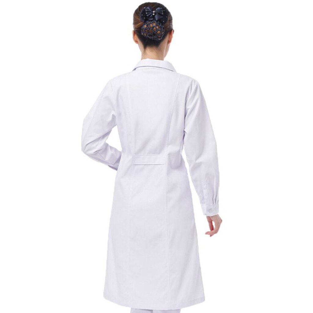 Unisex Long Sleeves Nurse Doctor White Lab Coat - New England Safety Supply