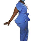 Medical Nurse Stretch scrubs uniform sets (Top + Pants)