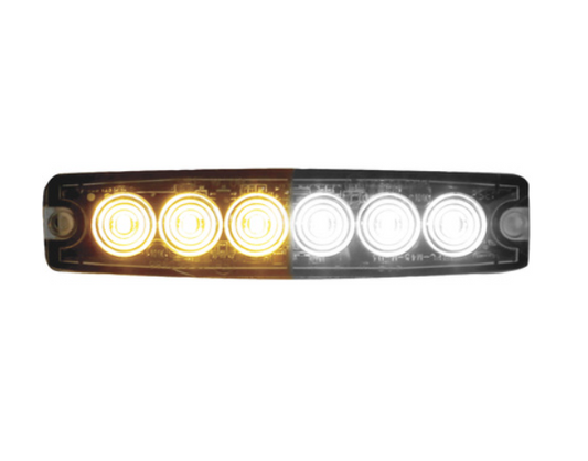 Buyers Products Ultra-Thin LED Strobe Light for Snowplow — Amber/Clear, 5.14in.L x 1.18in.W x 0.26in.H, Model# 8892202 - New England Safety Supply