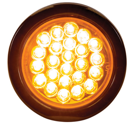 Buyers Products Company Recessed LED Semi-Truck Warning Light — 4in. Round - New England Safety Supply