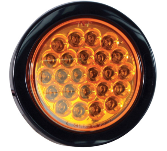 Buyers Products Company Recessed LED Semi-Truck Warning Light — 4in. Round - New England Safety Supply