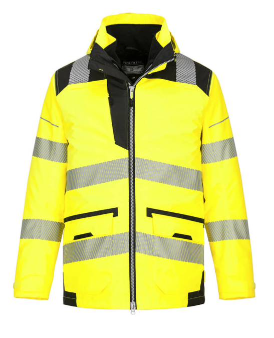 Hi-Vis 5-in-1 Jacket Yellow/Black - New England Safety Supply