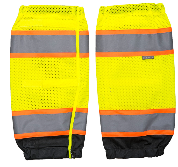 Hi-Vis Two-Tone Gaiters Yellow/Black - New England Safety Supply