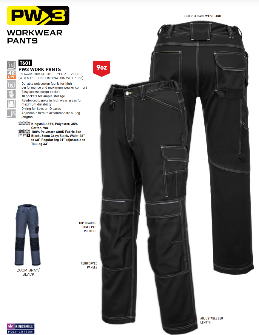 PW3 Work Pants | New England Safety Supply