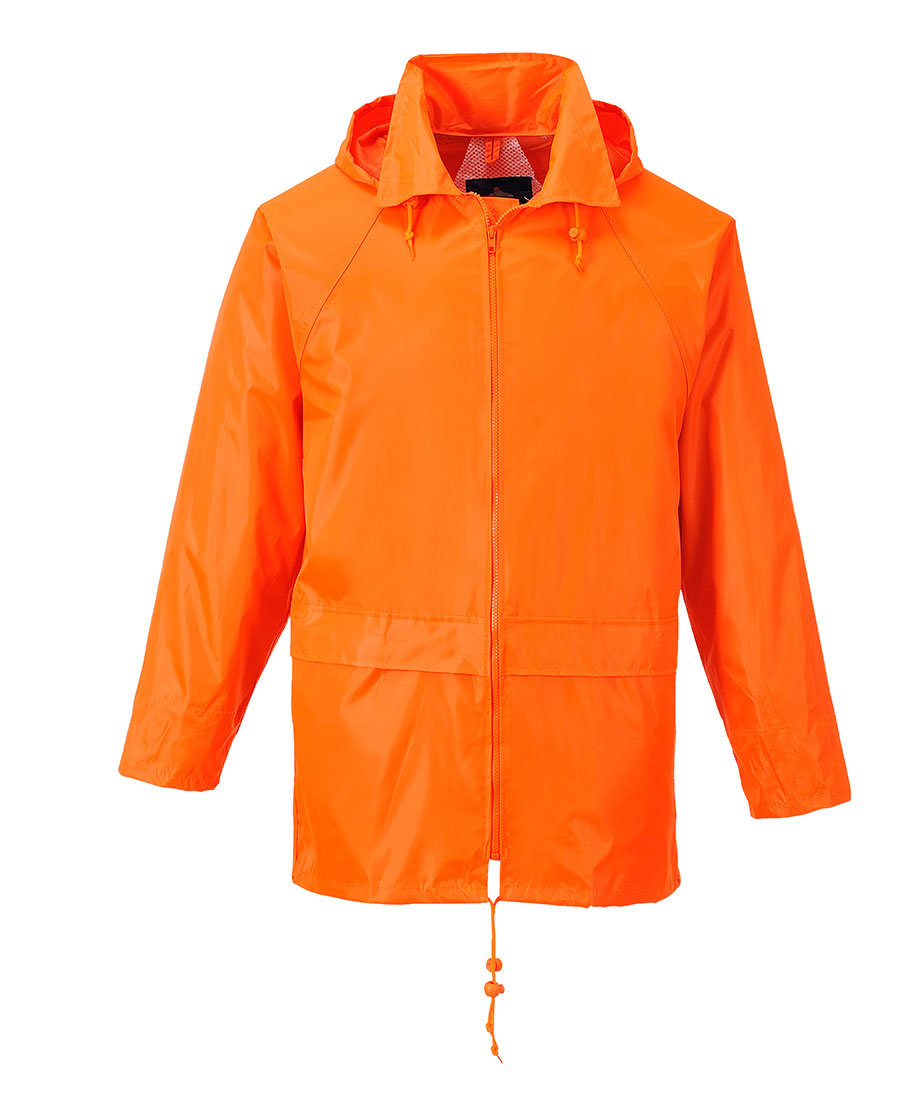Portwest US440 Classic Waterproof  Rain Jacket wth Pack Away Hood & Sealed Seams - New England Safety Supply