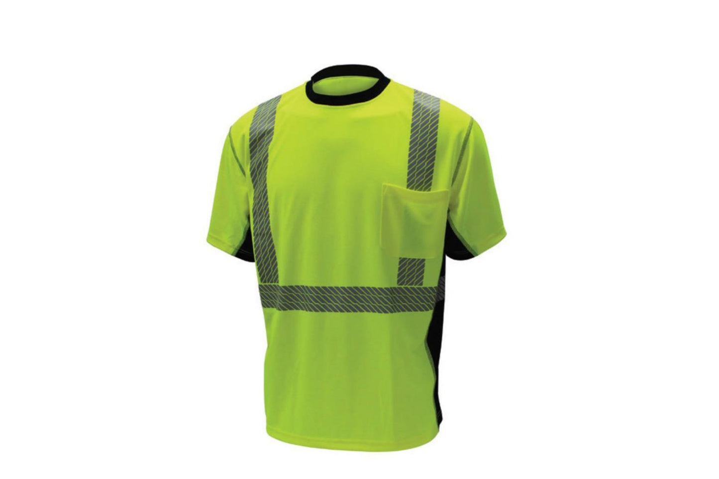 CLASS 2 LIME SHORT SLEEVE WITH BLACK SIDES - New England Safety Supply